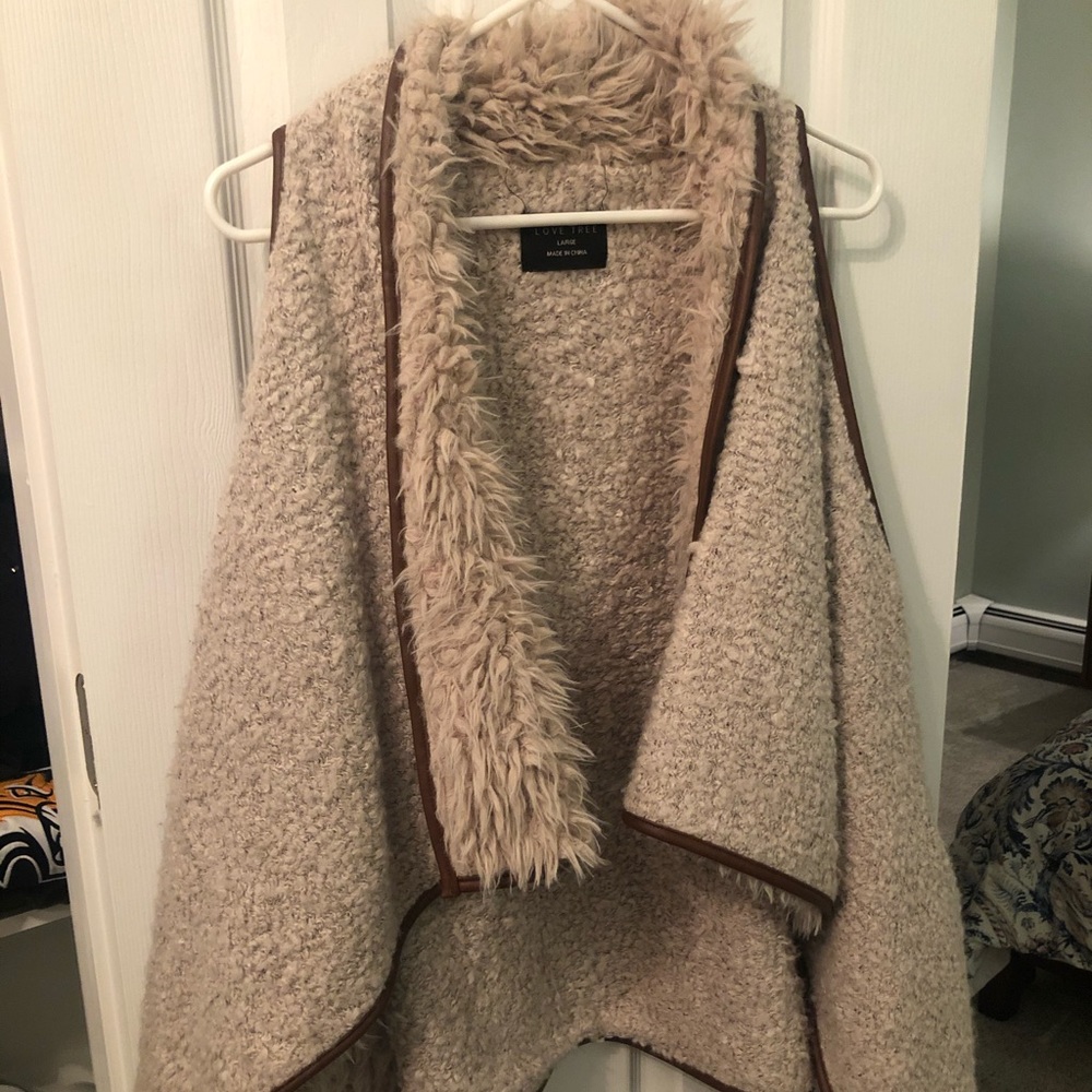 Boutique Faux fur swing vest